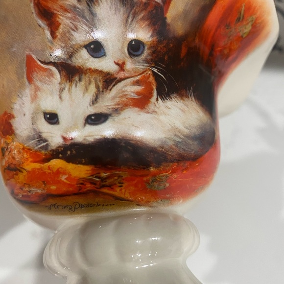 Vintage Bradford Exchange Meta Pluckebaum Ceramic Baskets Cozy Companions - Picture 6 of 7